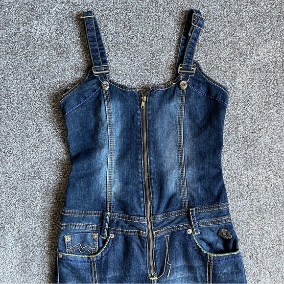 Dereon Denim Jumpsuit Sz M/33” - Picture 3 of 8